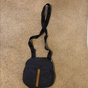 Baggallini Black Crossbody Bag with Orange Accent